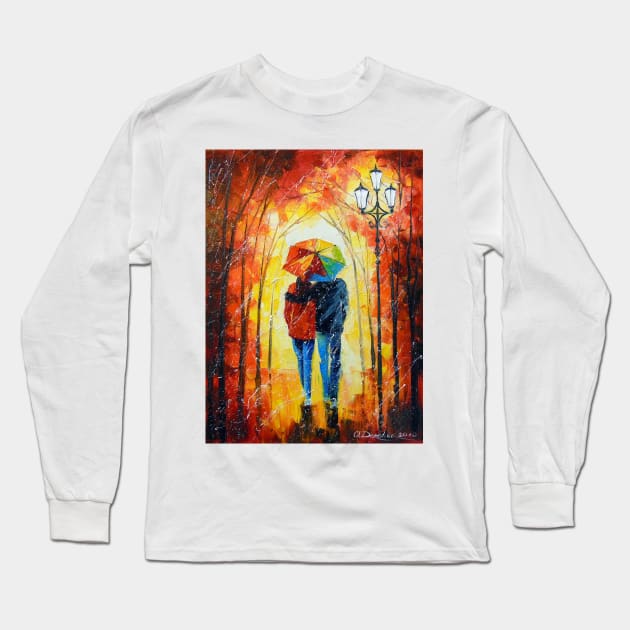 A bright walk together in the Park Long Sleeve T-Shirt by OLHADARCHUKART